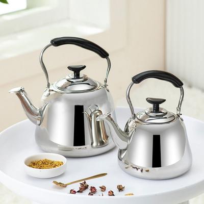 Stainless Steel Whistling Teakettle Large Capacity Fast Heating Base Tea Kettle Thickened Gas Stove Induction Cooker