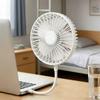 Kompaktní USB stolní ventilátor Přenosný malý kruhový zapojovací ventilátor Tichý provoz pro kancelářské použití Stolní chlazení s nastavitelnou hlavou a lehkým designem