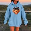 Women's Long-sleeved  Oversized Dropped Shoulder Sleeves Women's Hooded Halloween Print Plush Sweatshirt