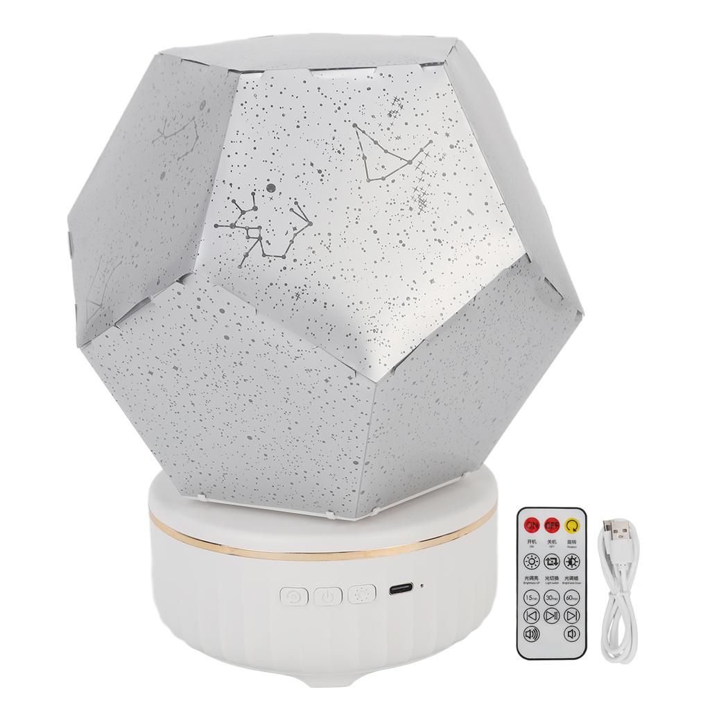 LED Projector Lamp 3 Color Multifunctional Dimmable Rotatable Rechargeable LED Star Projector Lamp