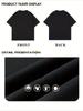 Ευρωπαϊκά μεγέθη Μεγάλα Μεγέθη Ανδρικό T-Shirt Πίστης "Προσευχή Περίμενε Εμπιστοσύνη Ο Θεός Έχει Σχέδιο" Σχέδιο Σταυρού Κοντομάνικο Casual Θρησκευτικό Μήνυμα, Μαύρο