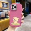 Phone Case: 2D Flat Design Suitable for iPhone 18 17 16 15 14 13 Pro Protective Case, Couple Style, Light Yellow Little Bear, Christmas and Halloween 