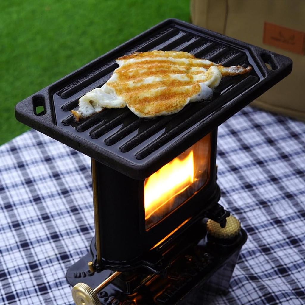 WINNERWELL Grill Plate, Double-Sided, Camping & Outdoor Use, Compact, with Bottle Opener [Genuine Japanese Product]