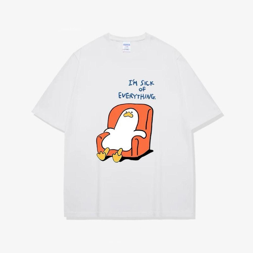 

A New Summer Trend of Casual with Fun Cartoon Printed Pure Cotton Short-sleeved and Round-neck Designs for Men and Women 4XL