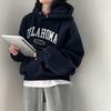 Personalized letter embroidery fleece thickened sweater women