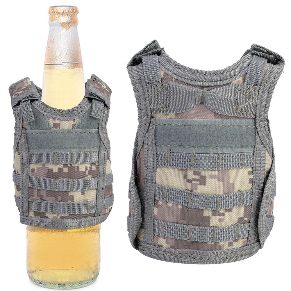 

Beer Vest Mini Miniature Beverage Bottle Can Holder with Adjustable Shoulder Straps Gray