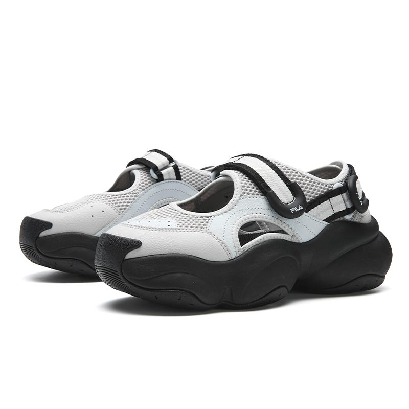 FILA Bagel Sandal Fashion Personality Trendy Minimalist Retro Sports Style Casual Versatile Breathable Thick Sole Velcro Water Shoes F12W622401FAI