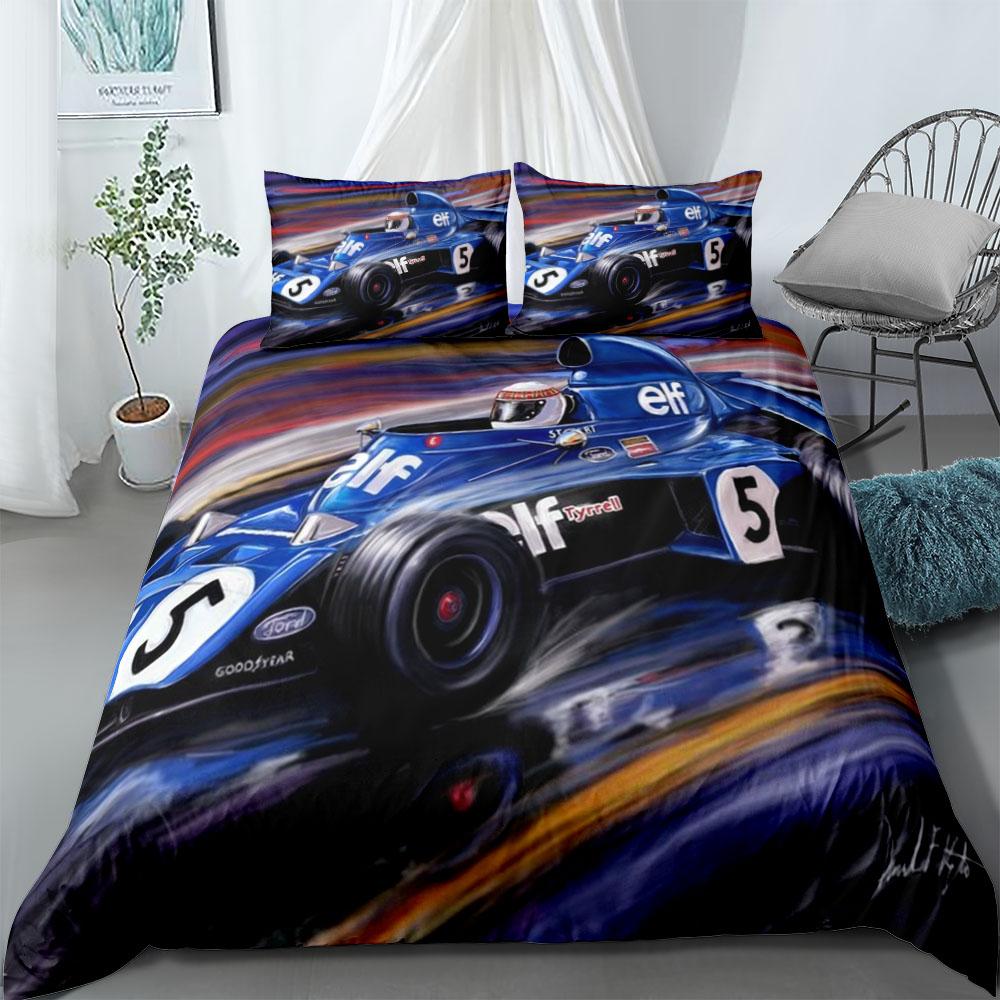 

Быстрый F1 Комплект пододеяльника Односпальный Двуспальный Квинсайз US Твин Фул Кингсайз Комплект постельного белья 140x210cm