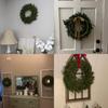 Green Pine & Cypress Holiday Wreath - Christmas Decoration for Home, Window, and Door Arrangement