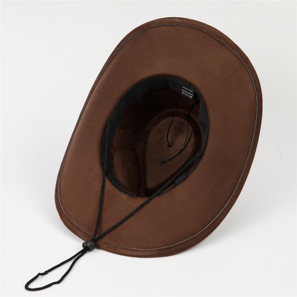 Western Cowboy Hat Summer Vintage Big Brim Shade Sun Protection Hat Outdoor Hiking Hat Jazz Hat
