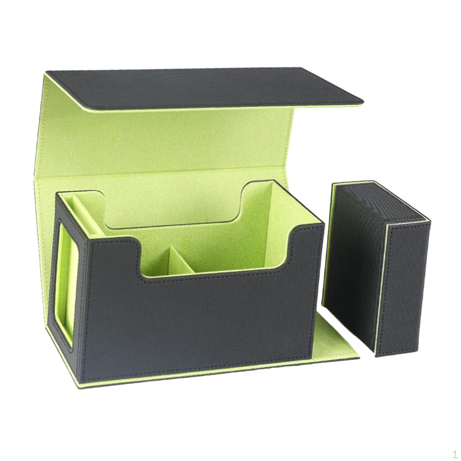 

Чехол для карточной колоды для коллекционных карточек, бейсбольный ящик для хранения, складной органайзер зелёный