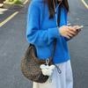 Autumn and winter American retro style leopard print brown underarm bag women's large-capacity shopping commuter messenger bag