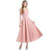 Chic Sleeveless Camisole Dress with Waist-Cinching Flared Skirt