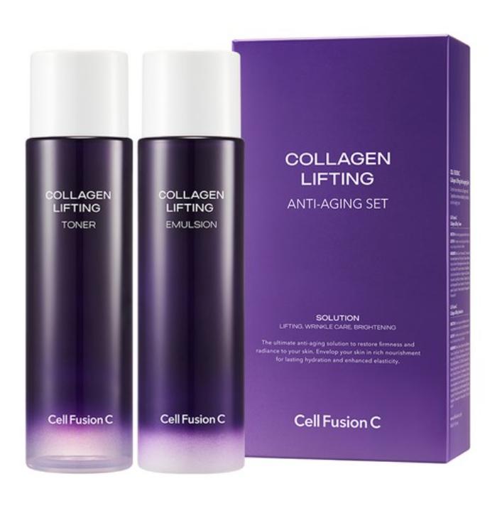 Cell Fusion C Collagen Elasticity Anti-Aging 2-Piece Set – Toner & Emulsion