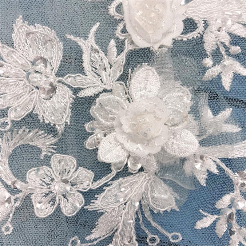 Three-Dimensional Lace Embroidery Lace Flower Handmade Diy Flower Accessories Headgear Clothes Decoration Nail Beads Clothing Accessories