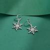 Zirkon Schneeflocken Perlenohrringe - Eleganter Weihnachtsschmuck für Frauen