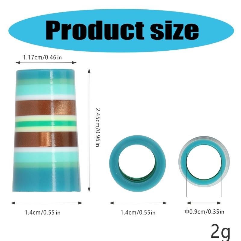 10Pcs Professional Golfing Iron Ferrules for 0.35Inch Tapered Parallel Shafts Colorful Striped Golfing Tapered Ferrules 69HD
