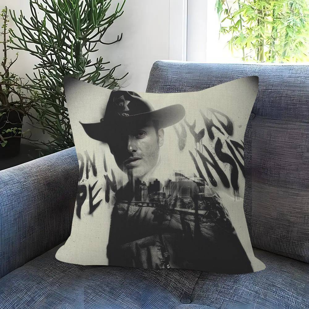Games T-The Walking Dead Double-Sided Printed Pillow Cover Short Plush Suitable Living Rooms Bedrooms Sofas Throw Cushion Cover