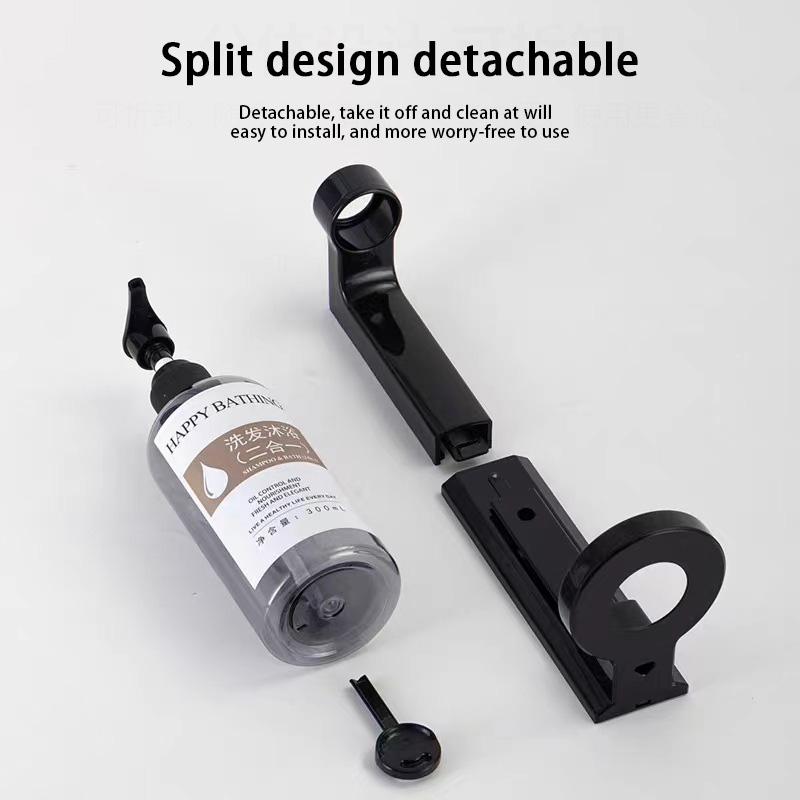 Wall Mounted Manual Soap Dispensers Hotel Shampoo and Shower Gel Separate Bottles Bathroom Shampoo Bottles with Pumps Drill