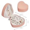 Universal Jewelry Organizer Display Travel Jewelry Case Boxes Portable Jewelry Box Heart Sahpe Leather Storage Zipper JewelersFashion Jewelry