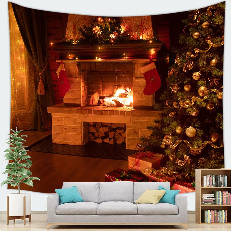 Bedroom Home Interior Christmas Series Tapestry Wall Hanging