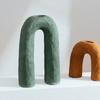 Ceramic Vase Arc Arch Shape Geometric Openwork Abstract Flower Arrangement Accessories Flower Vase Home Decor Terrarium