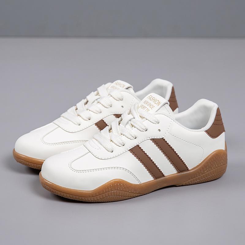 2025 Spring New Lightweight Versatile German Training Shoes Fashionable Soft-soled Women's White Shoes Casual Non-slip Sports Shoes