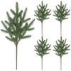Flocking Green Artificial Pine Branches Plastic DIY Wreath Simulation Ceder Branches Photo Props Christmas Pine Stem Christmas
