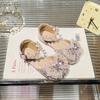 Girls Sandals Spring and Summer New Children's Bow Rhinestone Shoes Girls Pearl Soft-soled Shoes Non-slip Single Shoes