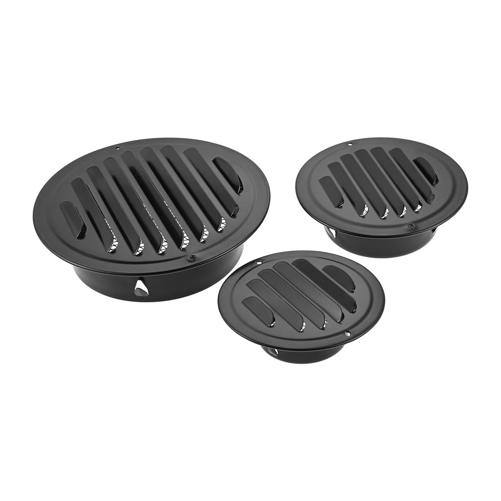 2pcs 3/4/6inch Round Vent Cover Stainless Steel Louvered Grille Cover Air Vent Outlet with Built-in Mesh for House/Office/Garage