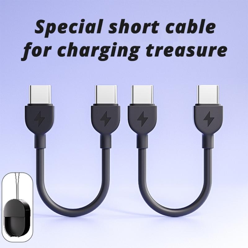 Short Type C To Type C Cable PD60W Fast Charging Wire Keychain Design for Phone 15/16 S24 Note 20 Phone 16.50cm/6.5inch