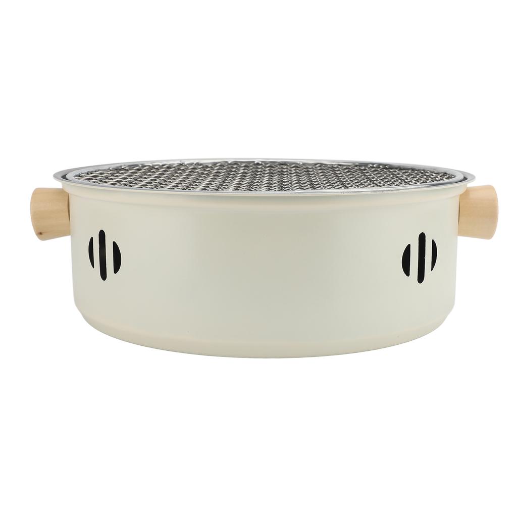 11.02in Charcoal BBQ Grill Round Portable Tabletop Barbecue Grill for for Outdoors Camping Picnic Indoor Cooking Tea