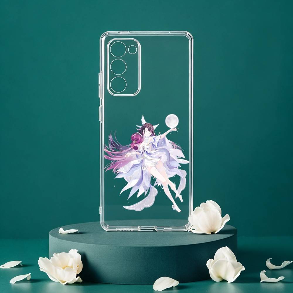C-Colombina Genshin Phone Case For Samsung Galaxy S24 S25 S23 S22 S21 Plus S24 S25 Transparent Cover Case