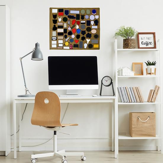 Taktyczna tablica do ekspozycji naszywek, montowana na ścianie, składana, wojskowa tablica na naszywki, rzep, uchwyt na naszywki taktyczne, na naszywki wojskowe, odznaki morale, imienne