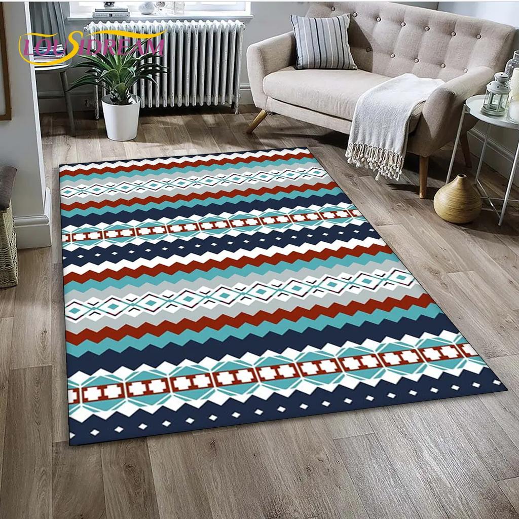 Bohemia Nordic Persia Serie Bereichsteppich, Teppich für Zuhause Wohnzimmer Schlafzimmer Sofa Fußmatte Küchendekor, Kinder Rutschfeste Bodenmatte