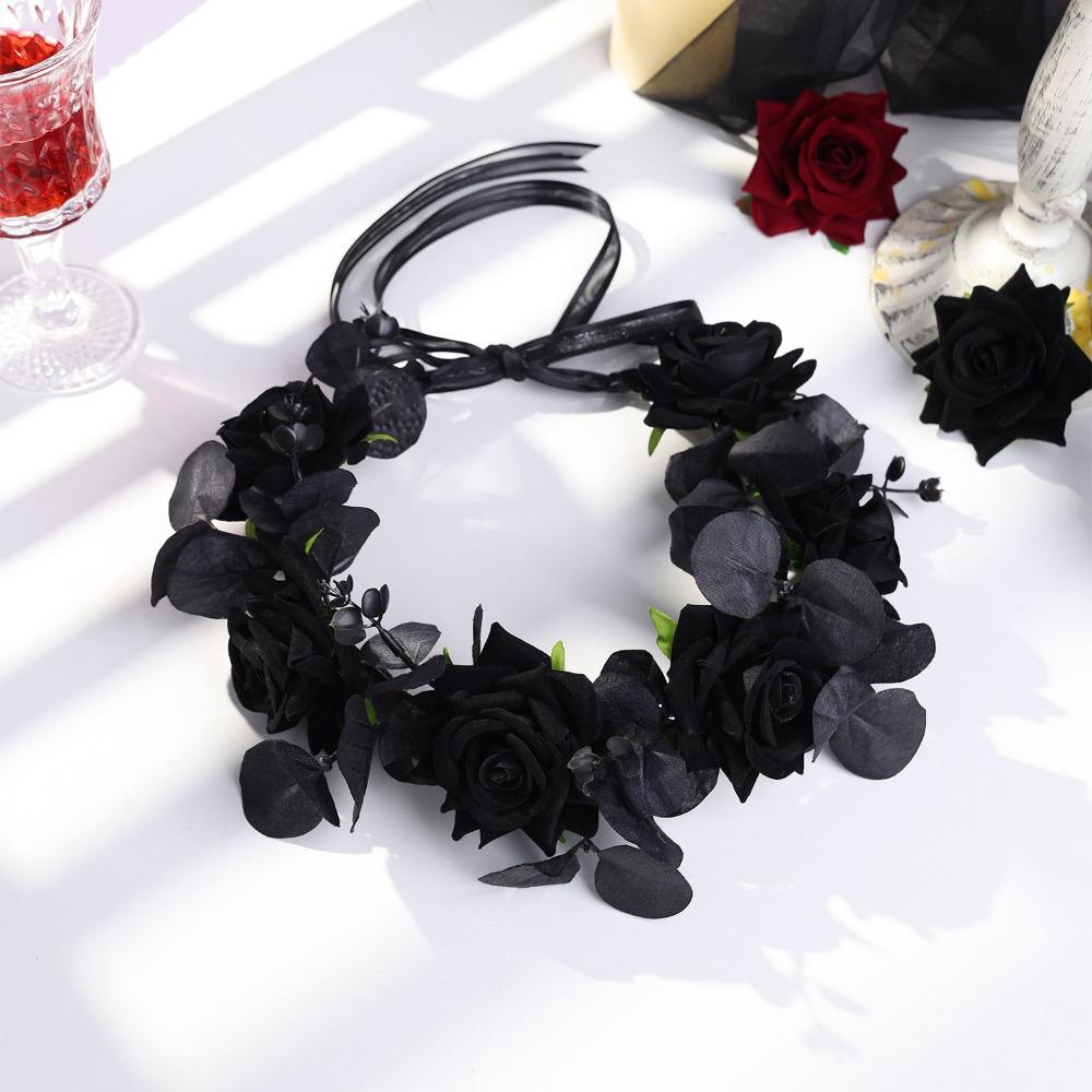 Plastic Simulation Flower Headband Fashion Cosplay Headband Gothic Headband  Costume Accessory