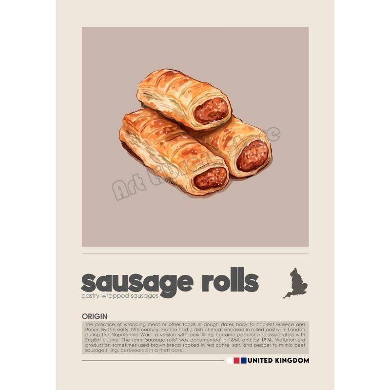 Manga Style Cartoon Food Kitchens Accessories Poster Sushi Pizza Tacos Ramen Foods Wall Art Pictures Canvas Painting Home Decor