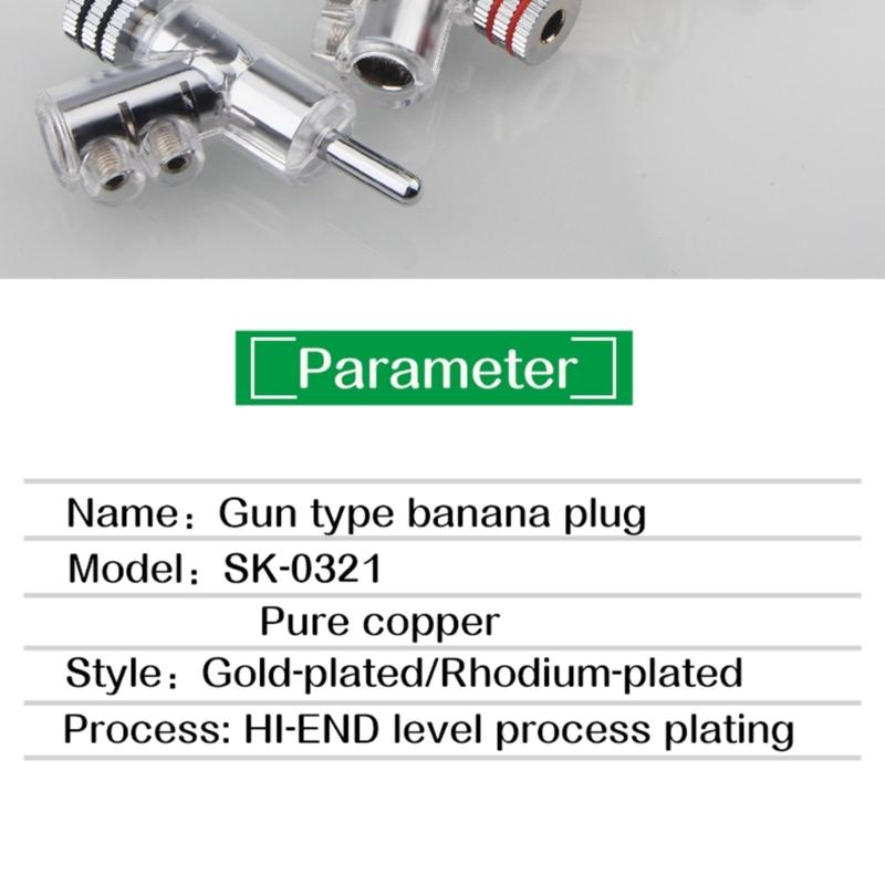 Lockable Banana Head Auditory Connectors Plugs for Hifi Sound and Professional Setups