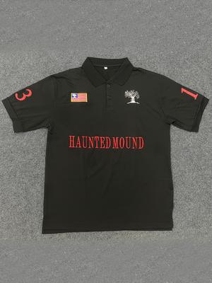 A Springsummer Collar Wounisexs Fashion Tshirt With Letter Pattern Embroidery Machine Washable Suitable For Outdoor Sports