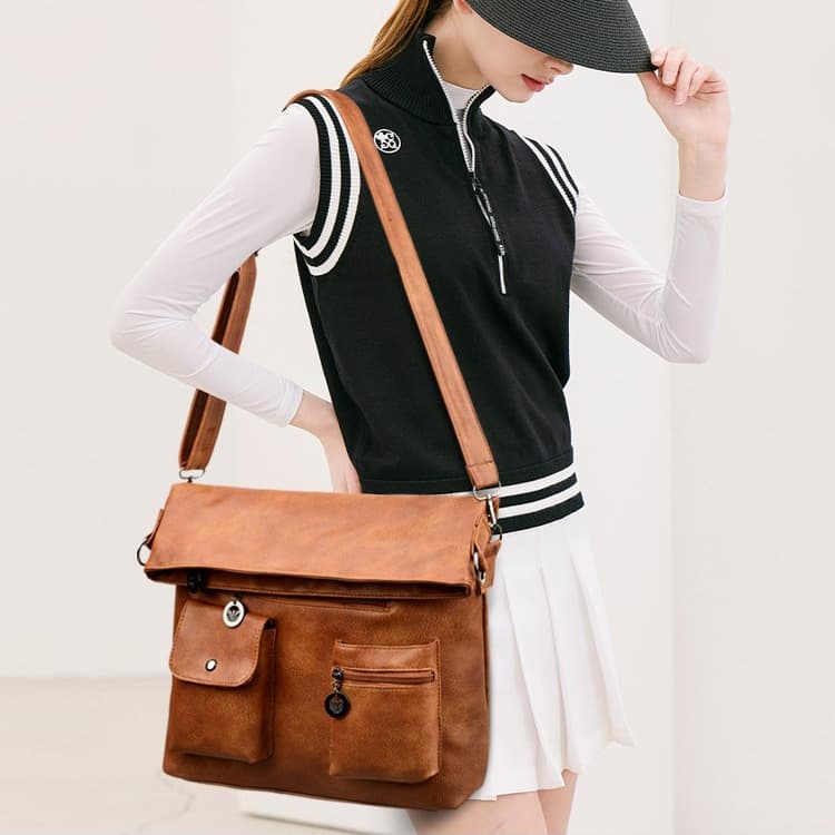 Women's vintage cargo bag one-shoulder crossbody bag