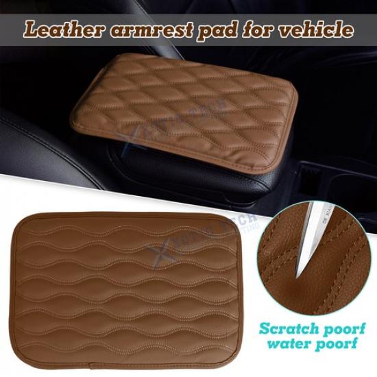 Universal Car PU Leather Armrest Pad Cover Center Console Box Cushion Protector