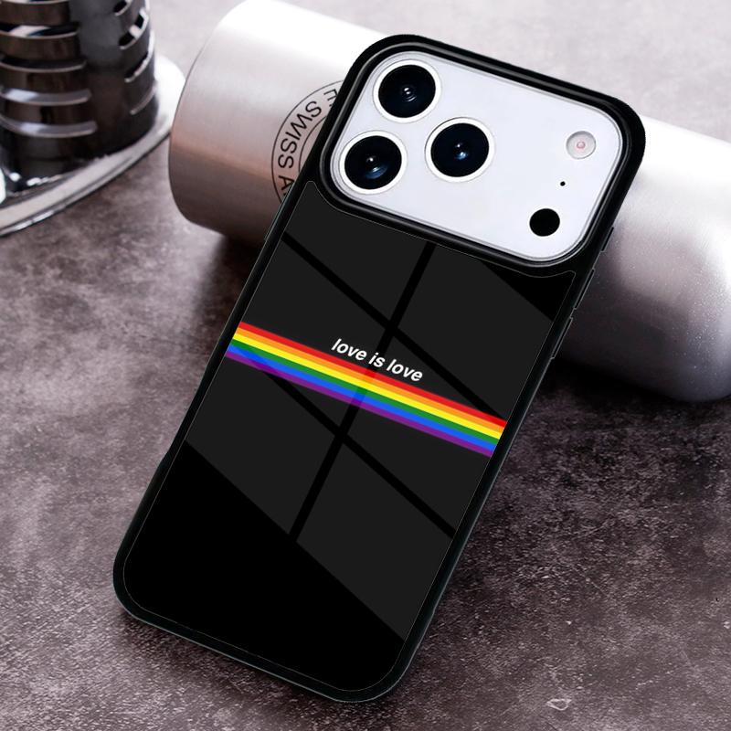 Gay Lesbian LGBT Rainbow Pride Phone Case for iPhone 17 16 15 Pro Max Air 14 13 12 11 Plus Shockproof Cover