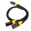 XLR-Splitterkabel, weiblich auf zwei männliche 3-polige geräuschlose XLR-Y-Kabel mit geringem Verlust für Mikrofon-Lautsprecher-Mixer