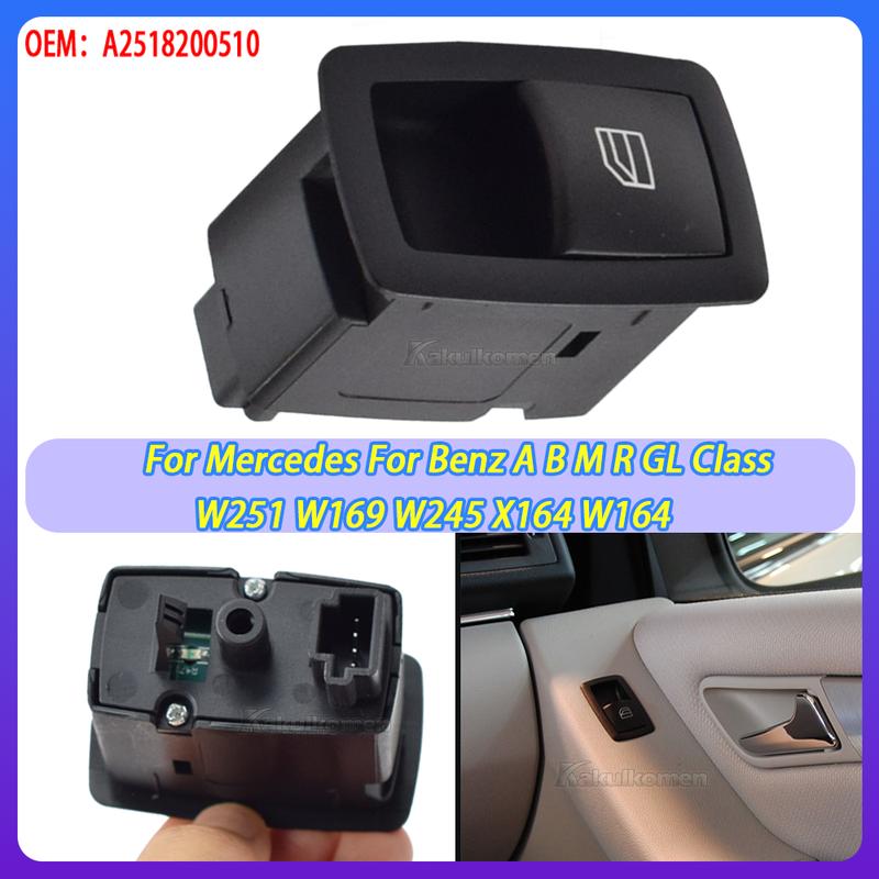 A2518200510 2518200510 For Mercedes For Benz A B M R GL Class W251 W169 W245 X164 W164 Car Electric Window Switch Control Button