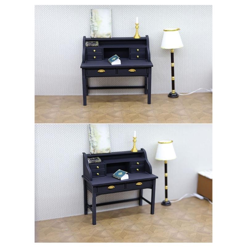 Miniature Study Table 1/12 Scale Dollhouses Accessory High Detail Long Lasting Modelers Creative Scene Prop