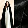 Hooded Velvet Cape Solid Color Long Cloak Halloween Cosplay Wizard Gothic Party Costume For Adults Kids