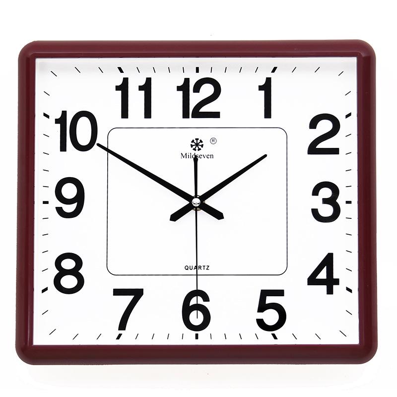 Silent Square Quartz Wall Clock with Perpetual Calendar - Creative, Fashionable Art Design for Living Room