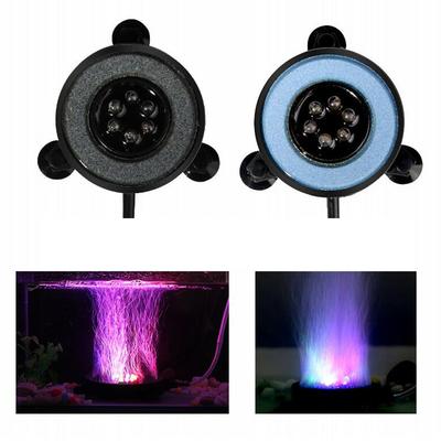 Round Aquarium Light Fish Tank LED Lighting Blue Color High Brightness 6 LED Beads Circular Design for All Tank Sizes No Eye