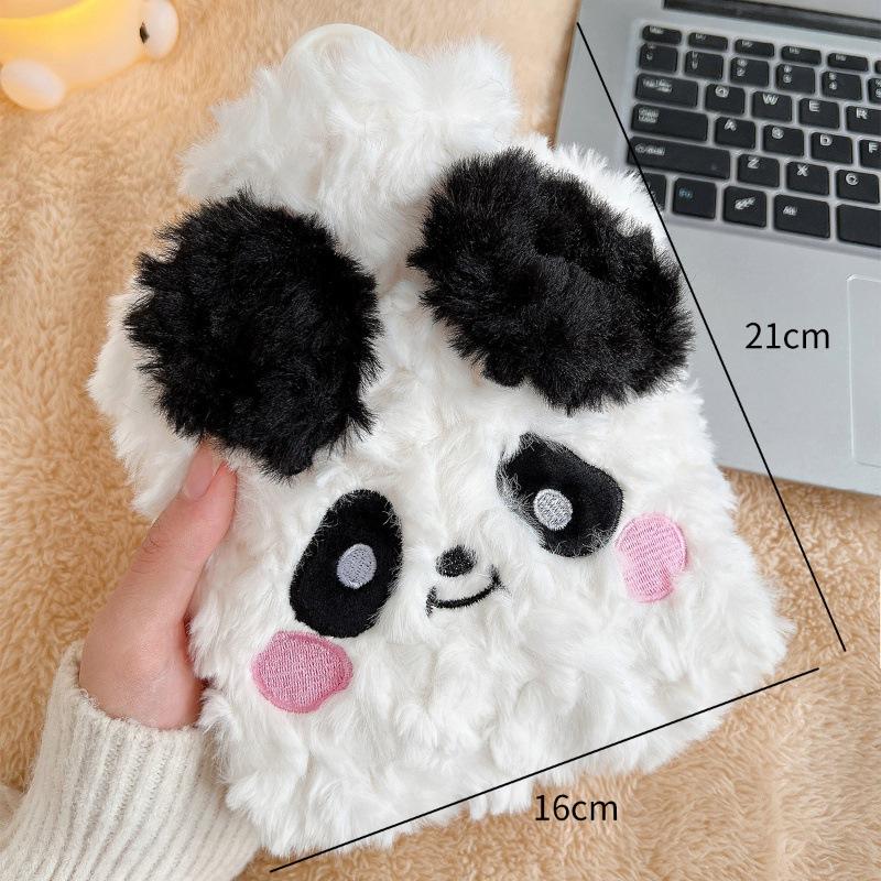 

Плюшевая грелка для воды, теплая грелка для воды, утолщенная взрывобезопасная теплая сумка для маленькой девочки, теплая для живота Smiling Panda