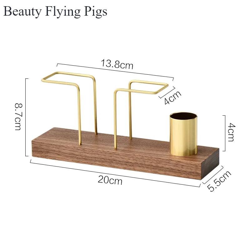 1pc Wood+metal Tissue Holder Tissue Holder Restaurant Desktop Decorations Hotel Tablecloth Rack Home Accessories Tissue Holder